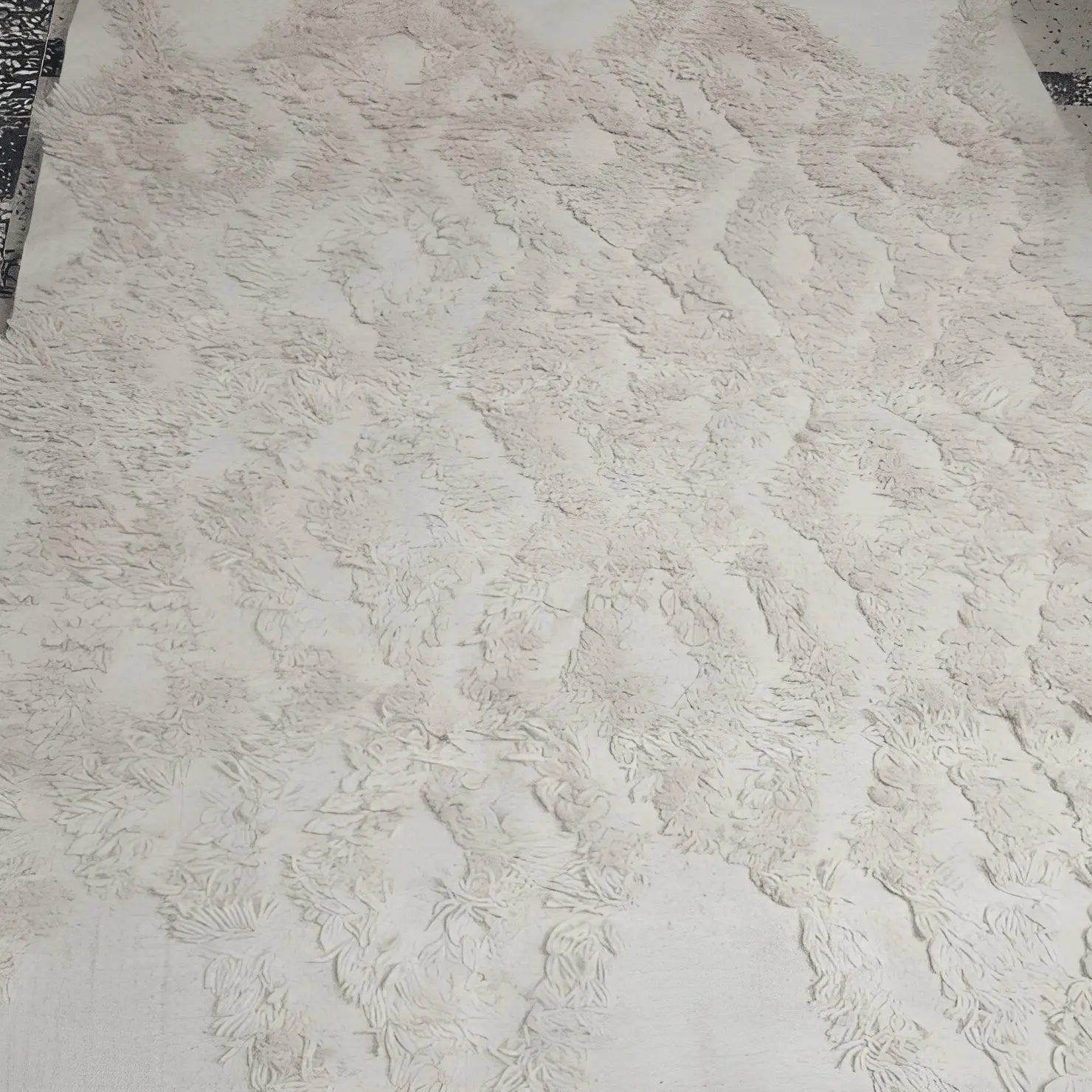 سجادة صوف لون ابيض 100*200 سم - LUS89 - Homix