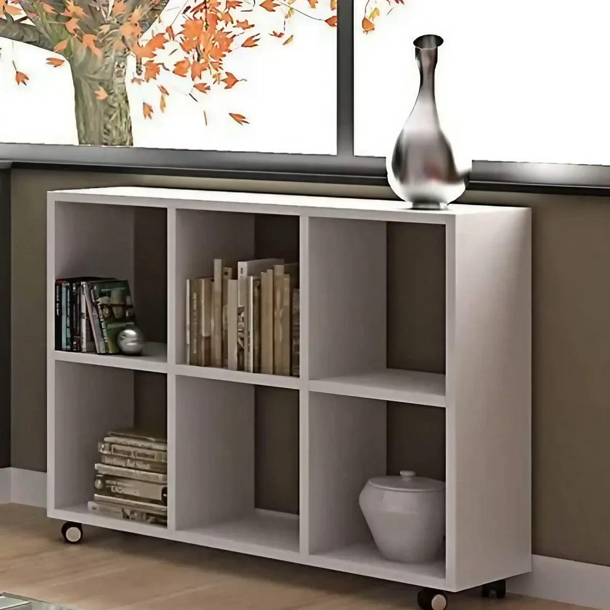 وحدة تخزين مكتبية متحركة ام دي اف، 100*26*70 سم