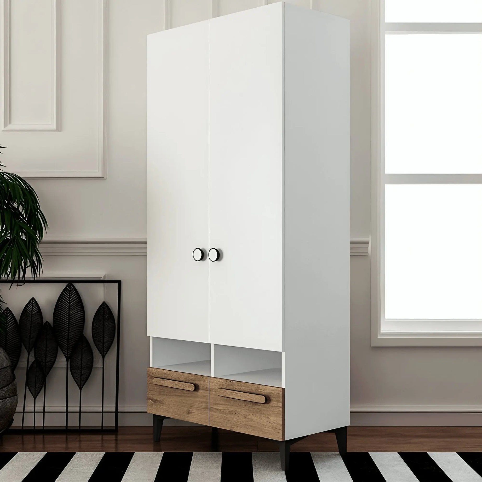 دولاب خشب ام دي اف، 100*50*185 سم