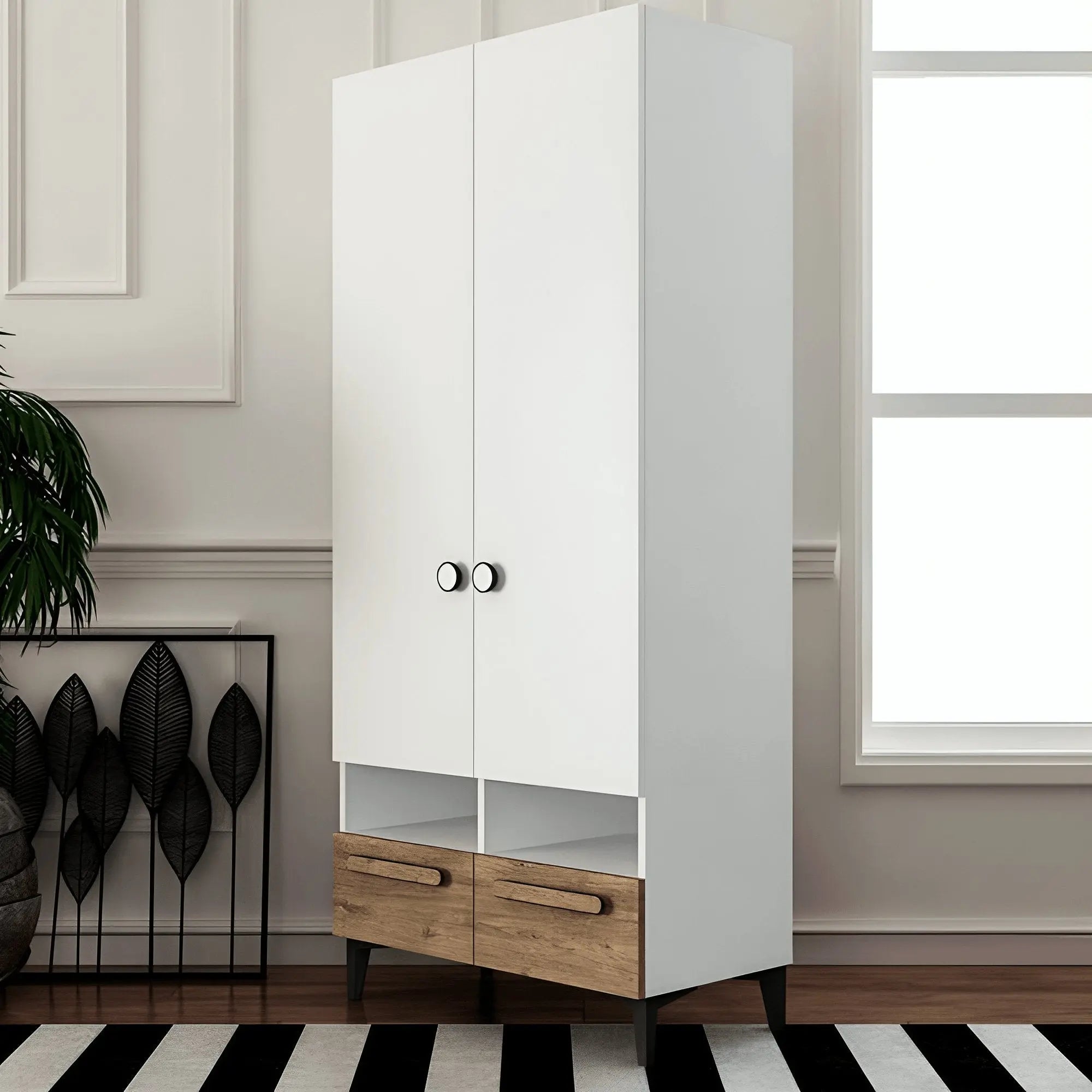 دولاب خشب ام دي اف، 100*50*185 سم