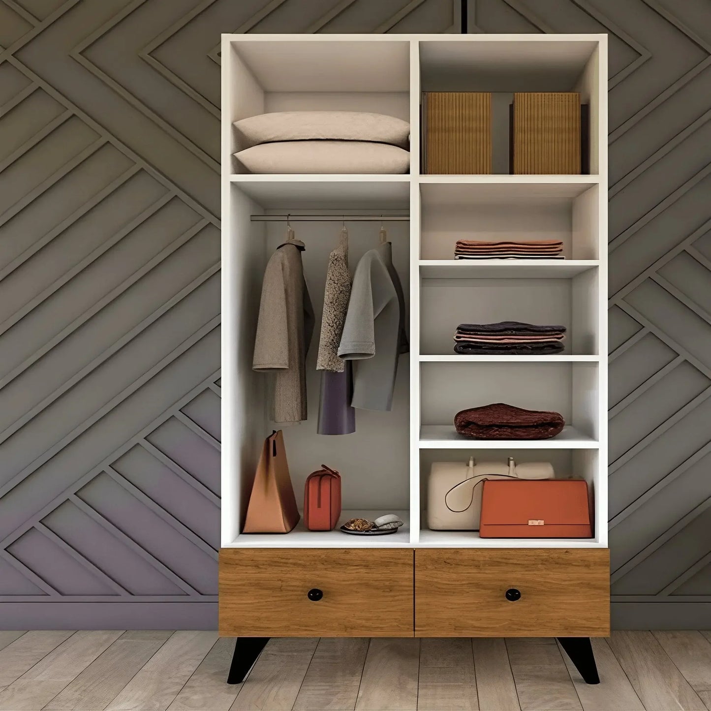 دولاب خشب ام دي اف، 120*60*200 سم