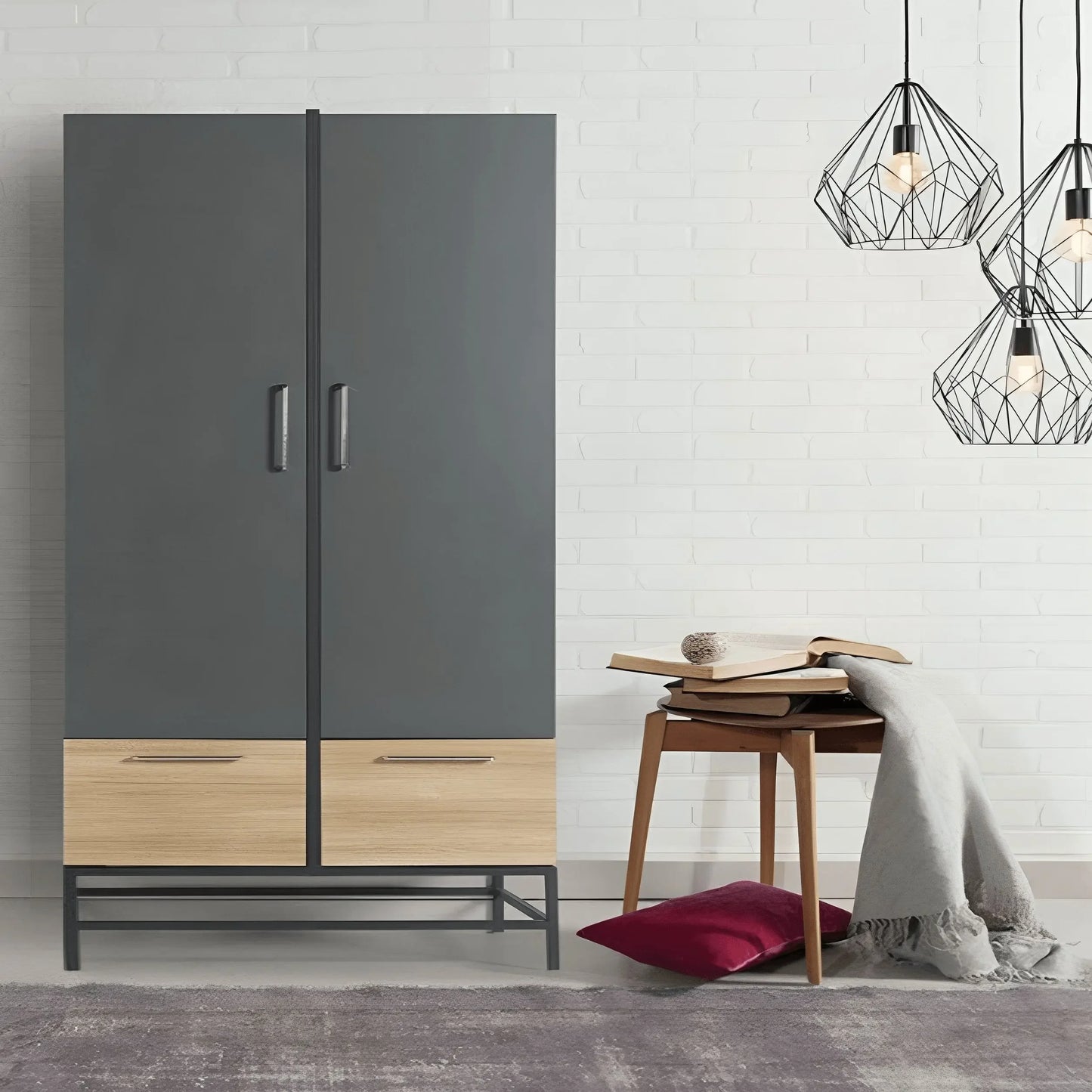 دولاب خشب ام دي اف، 100*50*200 سم