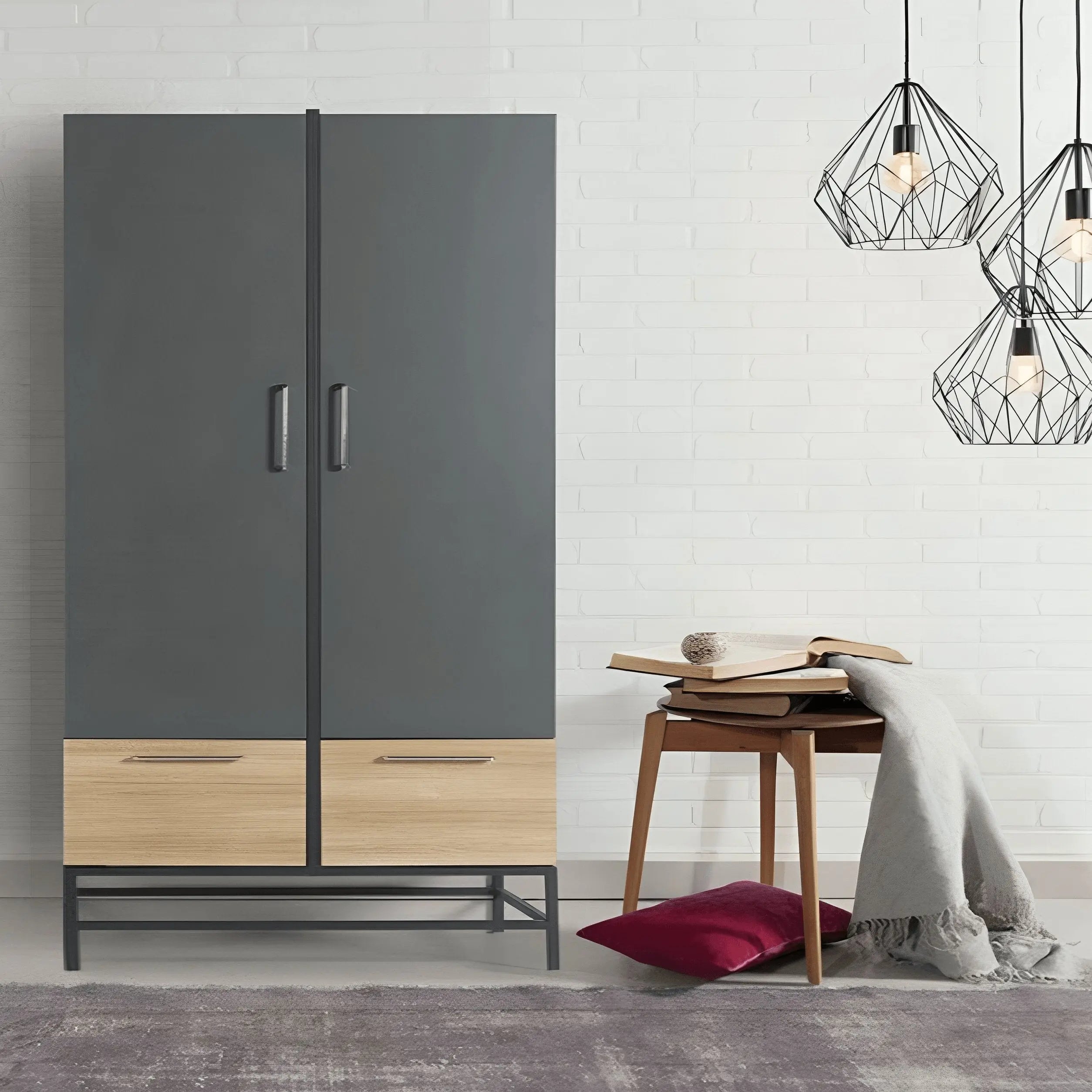 دولاب خشب ام دي اف، 100*50*200 سم