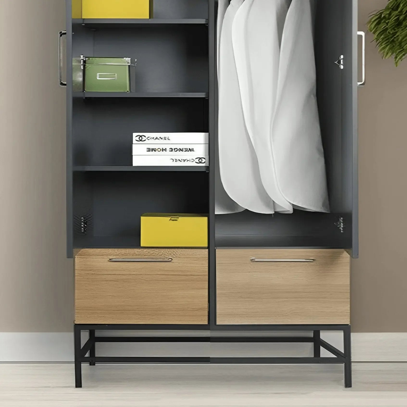 دولاب خشب ام دي اف، 100*50*200 سم