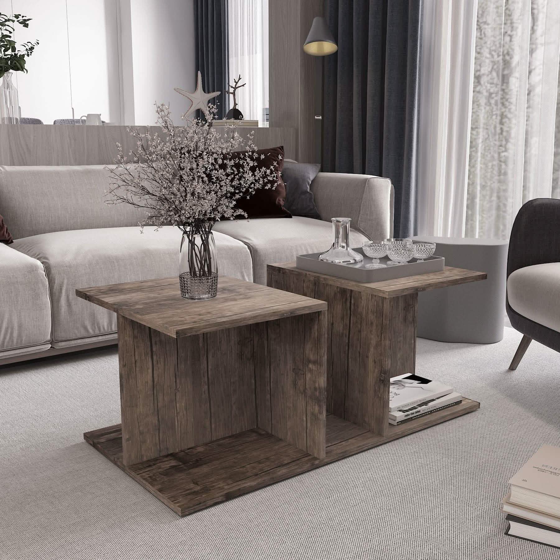 تسوق الأن من هومكس  ترابيزة قهوة ام دي اف 100*50*40 سم - ZAT1 بأفضل سعر وأفضل جودة 