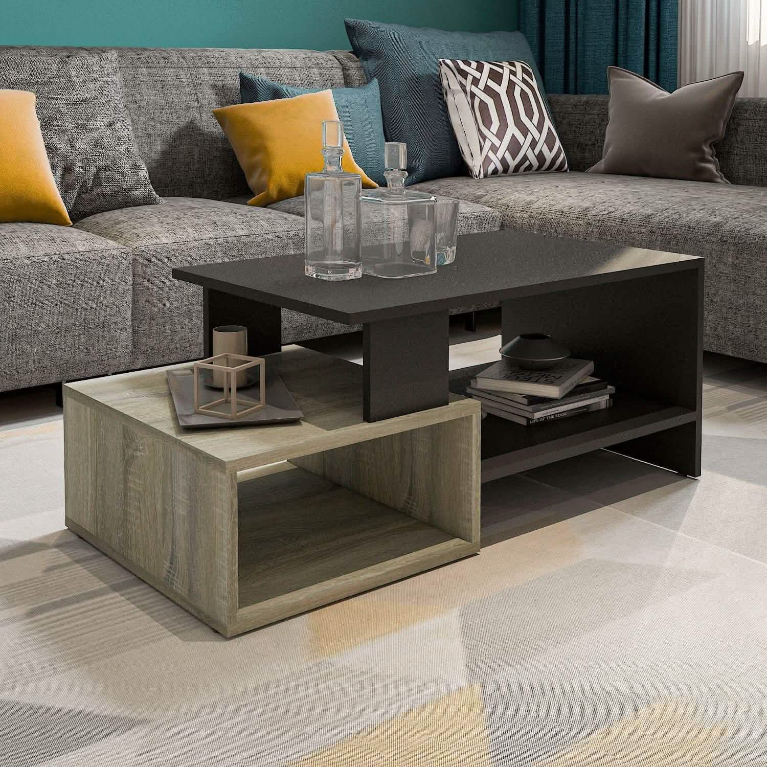 تسوق الأن من هومكس  ترابيزة قهوة ام دي اف 100*50*40 سم - ZAT10 بأفضل سعر وأفضل جودة 