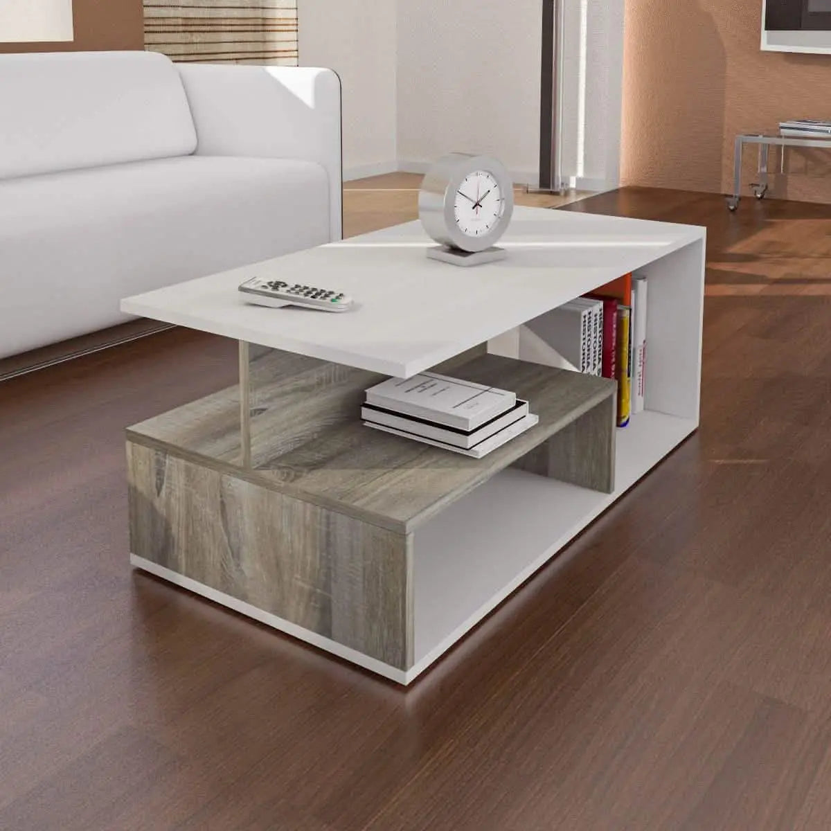 تسوق الأن من هومكس  ترابيزة قهوة ام دي اف 100*50*40 سم - ZAT13 بأفضل سعر وأفضل جودة 