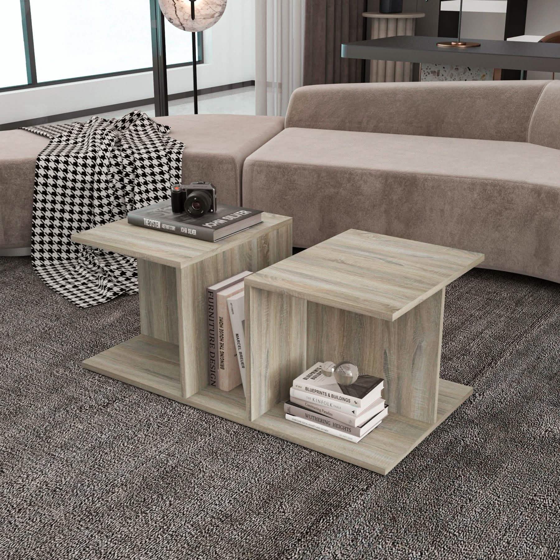 ترابيزة قهوة ام دي اف، 100*50*40 سم