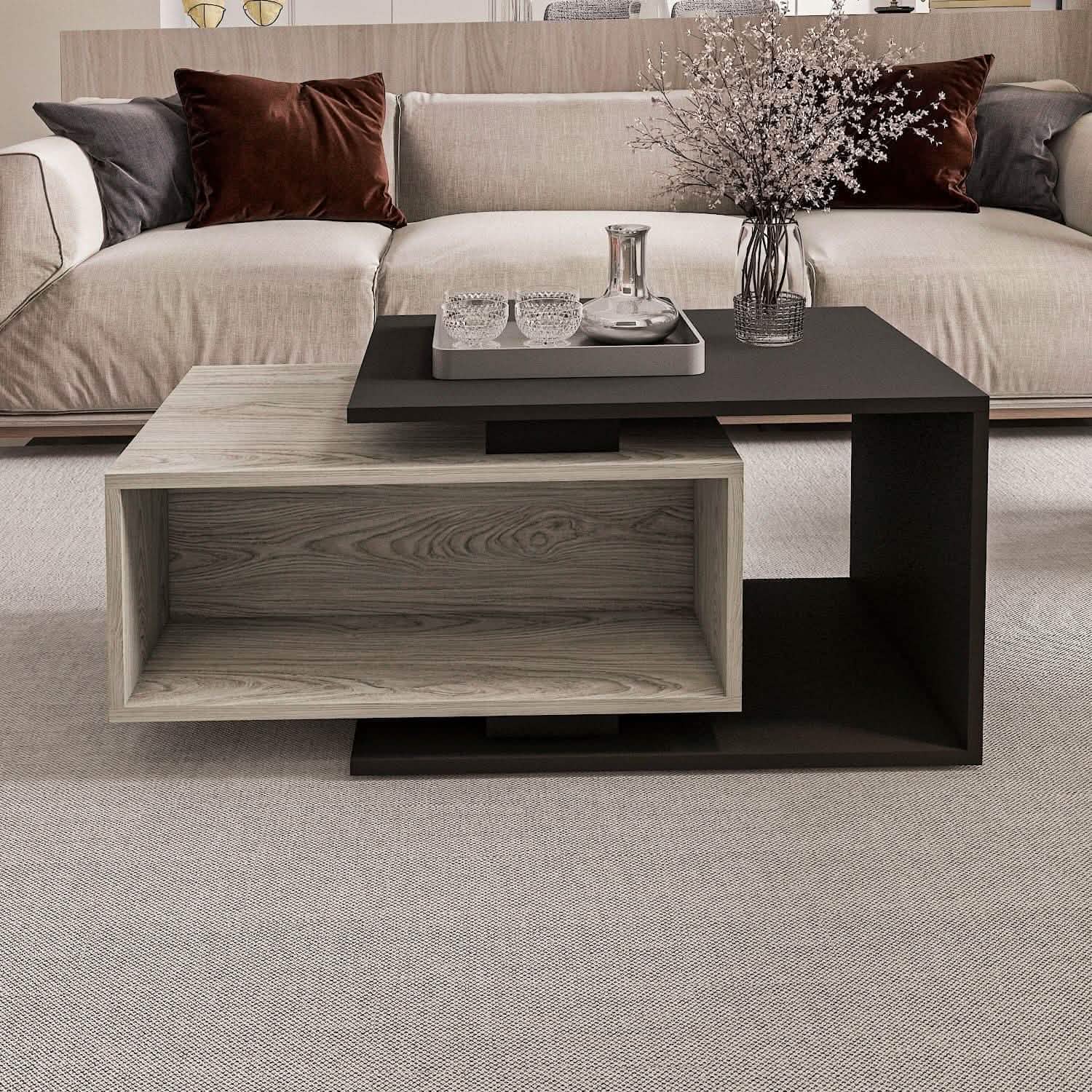 تسوق الأن من هومكس  ترابيزة قهوة ام دي اف 100*50*42 سم - ZAT9 بأفضل سعر وأفضل جودة 