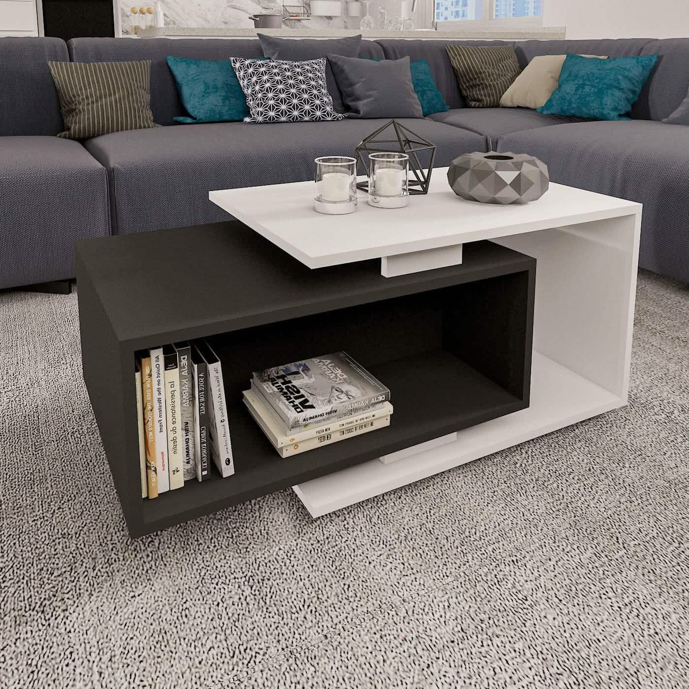 تسوق الأن من هومكس  ترابيزة قهوة ام دي اف 100*50*42 سم - ZAT9 بأفضل سعر وأفضل جودة 