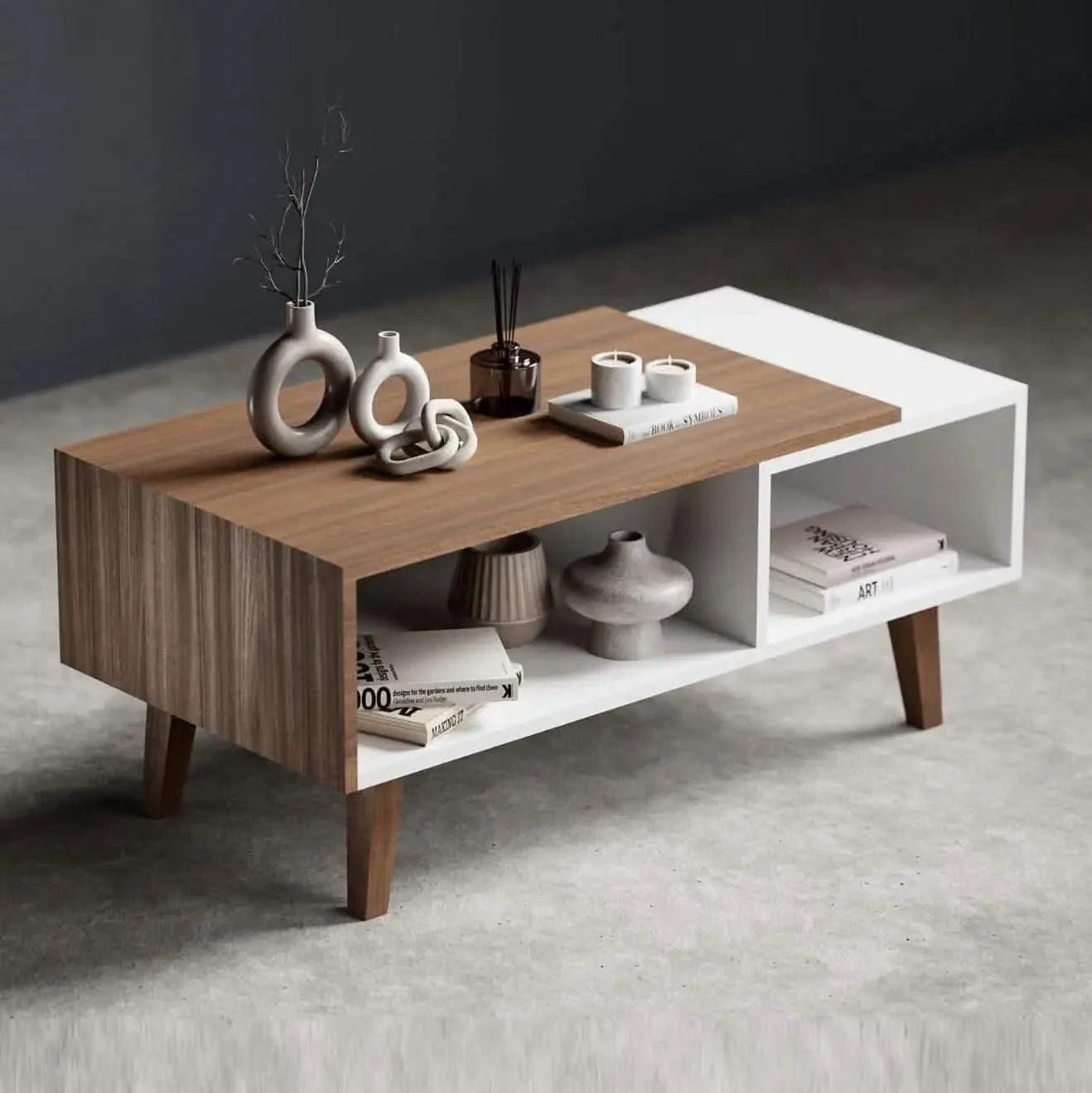 ترابيزة قهوة ام دي اف 100*50*43 سم - HOR8 - Homix