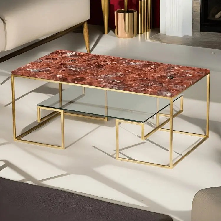 ترابيزة قهوة بسطح جرانيت 100*50*45 سم - LUS13 - Homix