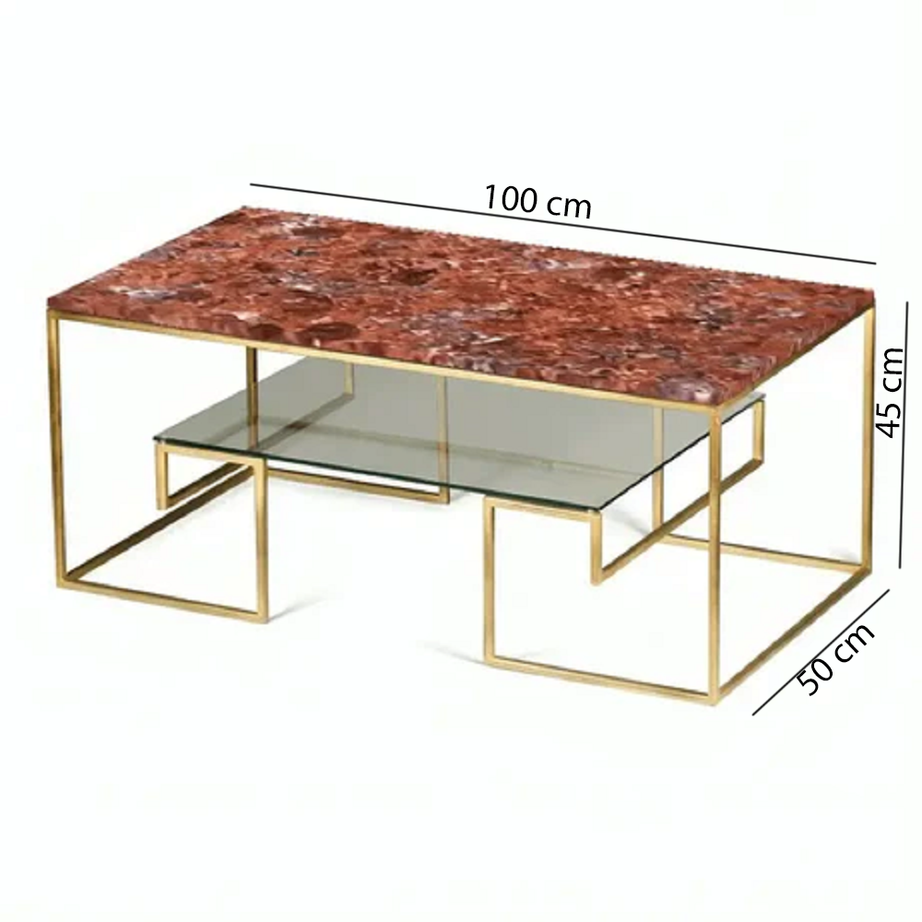 ترابيزة قهوة بسطح جرانيت 100*50*45 سم - LUS13