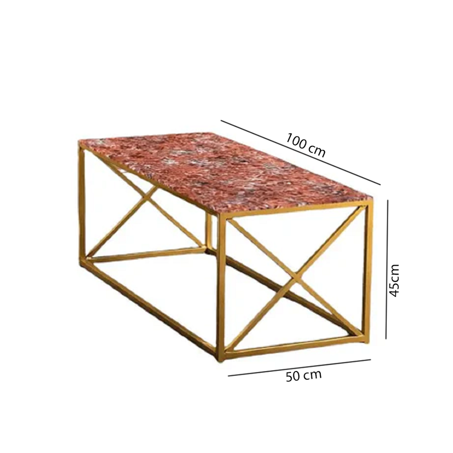 ترابيزة قهوة بسطح جرانيت 100*50*45 سم - LUS14
