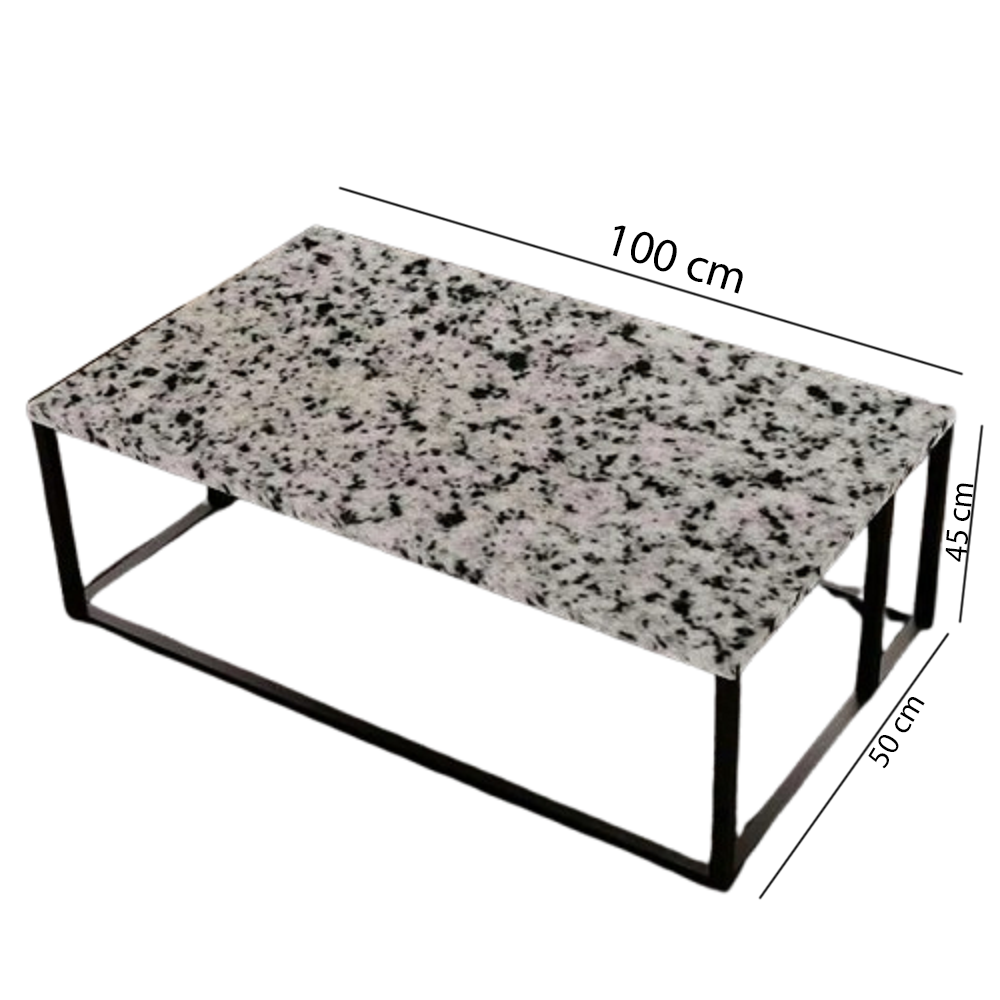 ترابيزة قهوة بسطح جرانيت 100*50*45 سم - LUS18