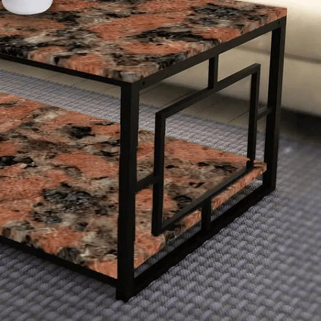 ترابيزة قهوة بسطح جرانيت 100*50*45 سم - LUS39 - Homix