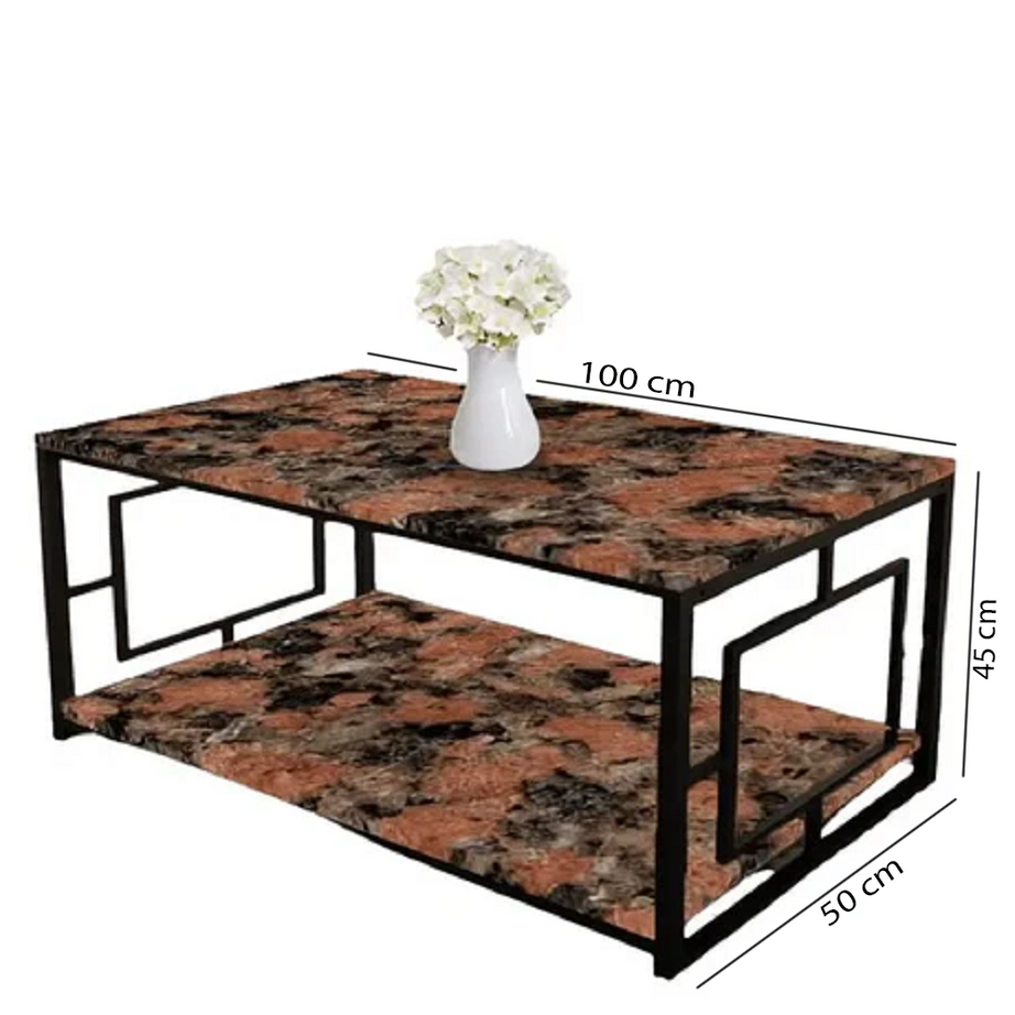 ترابيزة قهوة بسطح جرانيت 100*50*45 سم - LUS39