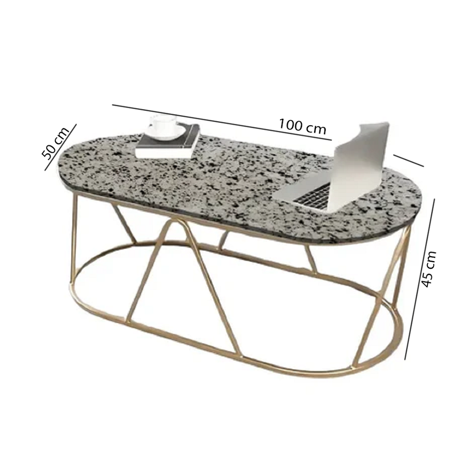 ترابيزة قهوة بسطح جرانيت 100*50*45 سم - LUS48