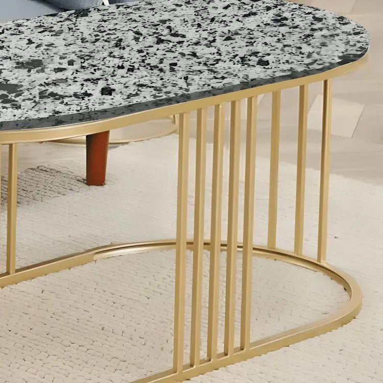 ترابيزة قهوة معدن بسطح جرانيت 100*50*45 سم - LUS54 - Homix