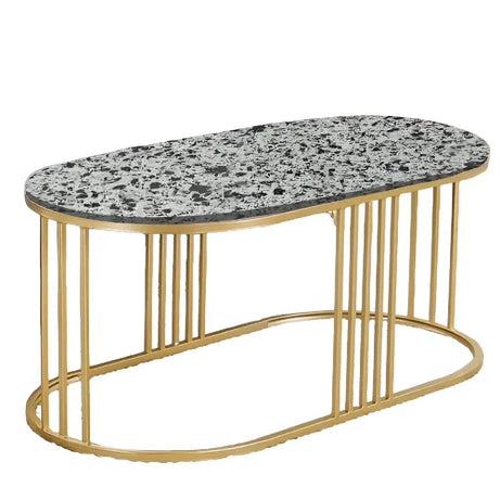 ترابيزة قهوة معدن بسطح جرانيت 100*50*45 سم - LUS54 - Homix