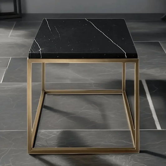 ترابيزة قهوة معدن بسطح جرانيت 100*50*45 سم - LUS60 - Homix