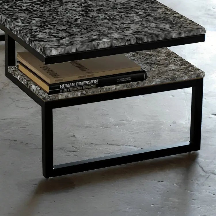 ترابيزة قهوة بسطح جرانيت 100*50*45 سم - LUS77 - Homix