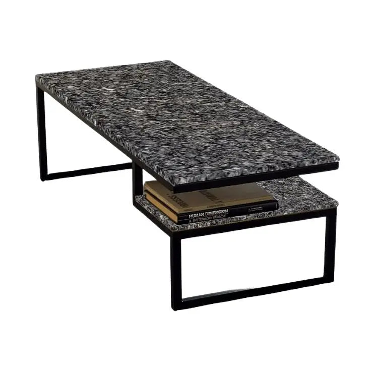 ترابيزة قهوة بسطح جرانيت 100*50*45 سم - LUS77 - Homix