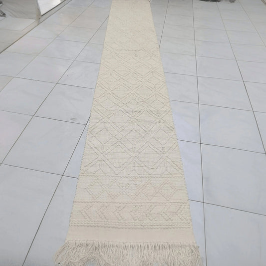 سجادة صوف لون بيج 100*600 سم - LUS231 - Homix
