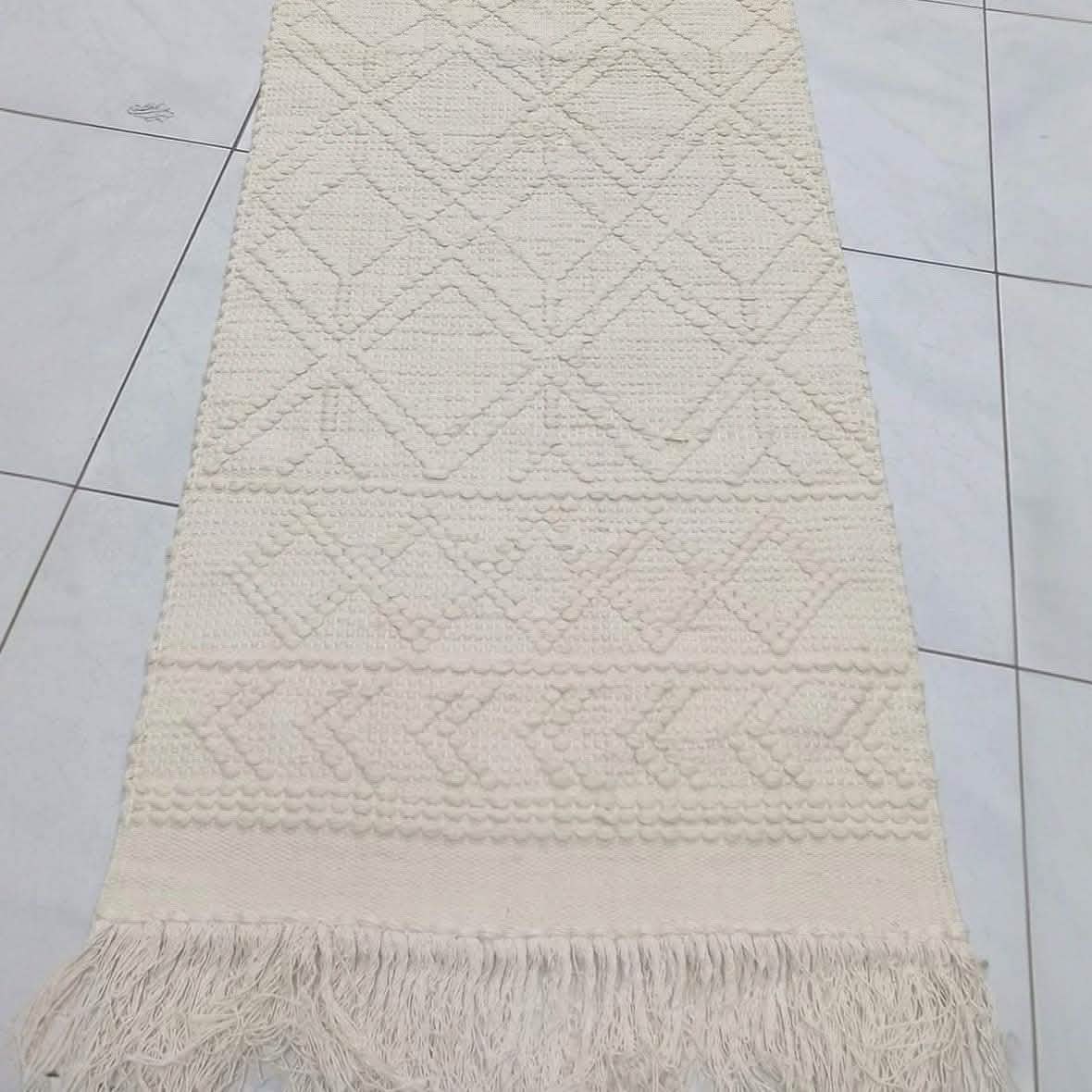 سجادة صوف لون بيج 100*600 سم - LUS231 - Homix