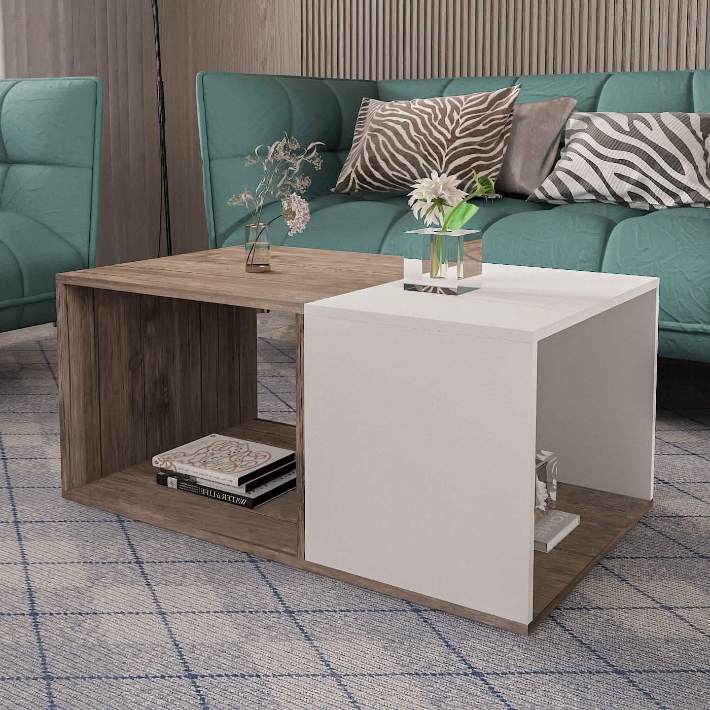 تسوق الأن من هومكس  ترابيزة قهوة ام دي اف 100*60*40 سم - ZAT8 بأفضل سعر وأفضل جودة 