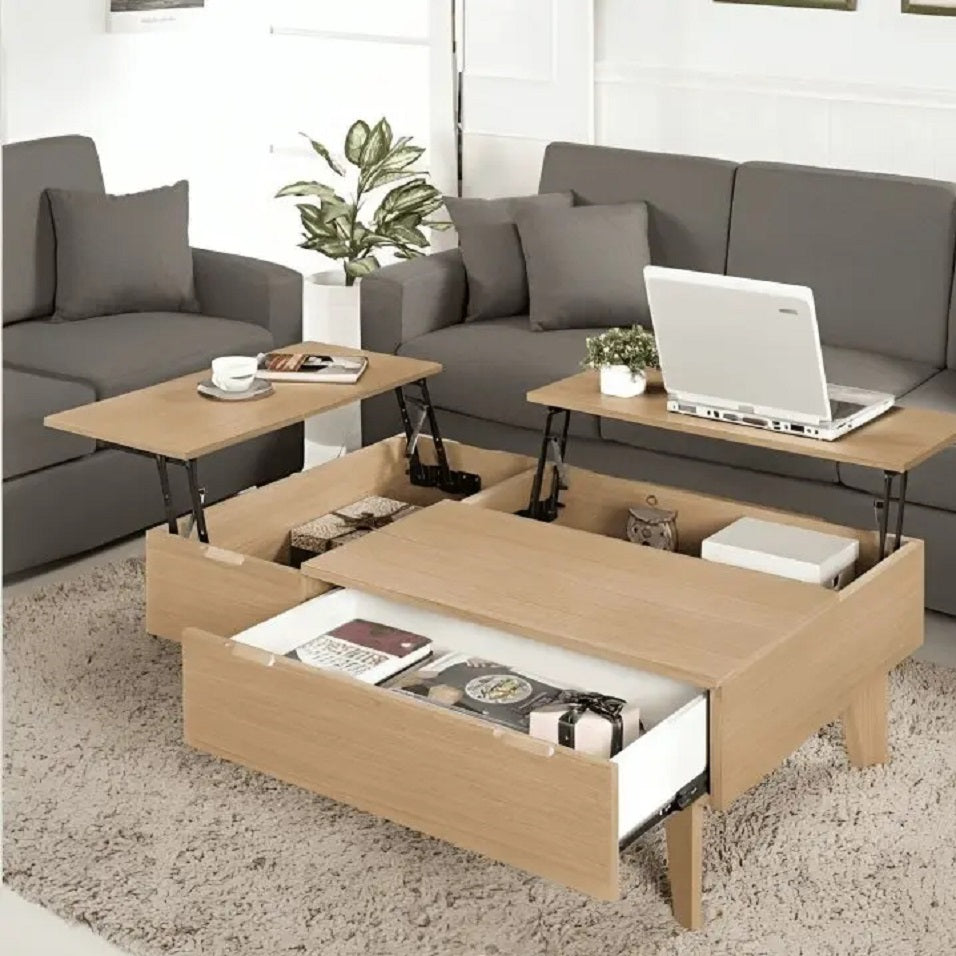 ترابيزة قهوة ام دي اف اسباني، 100*70*40 سم