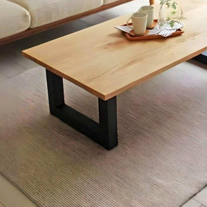 ترابيزة قهوة معدن وخشب 50*100*35 سم - ROW20 Iron Wood