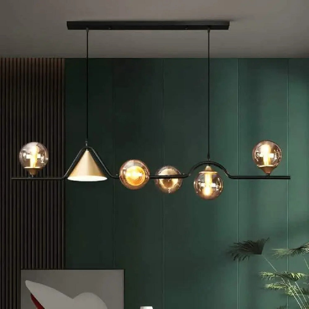 نجفة معدن و زجاج، 120*120 سم