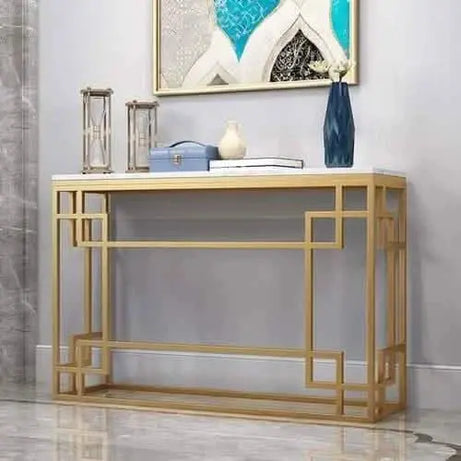 كونسول معدن بسطح رخام،  110*35*90 سم