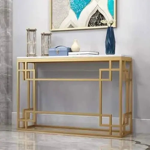 كونسول معدن بسطح رخام،  110*35*90 سم