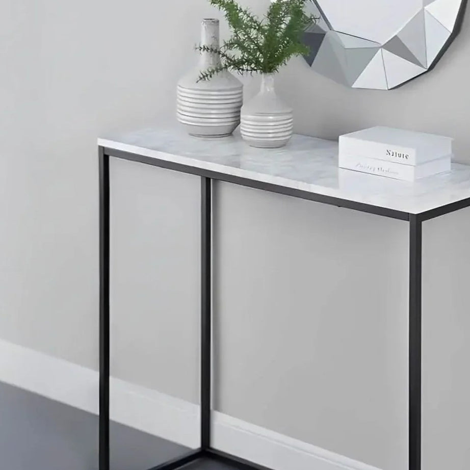 كونسول معدن بسطح رخام، 110*40*90 سم