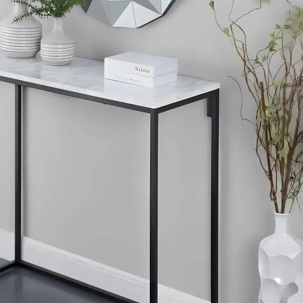 كونسول معدن بسطح رخام، 110*40*90 سم