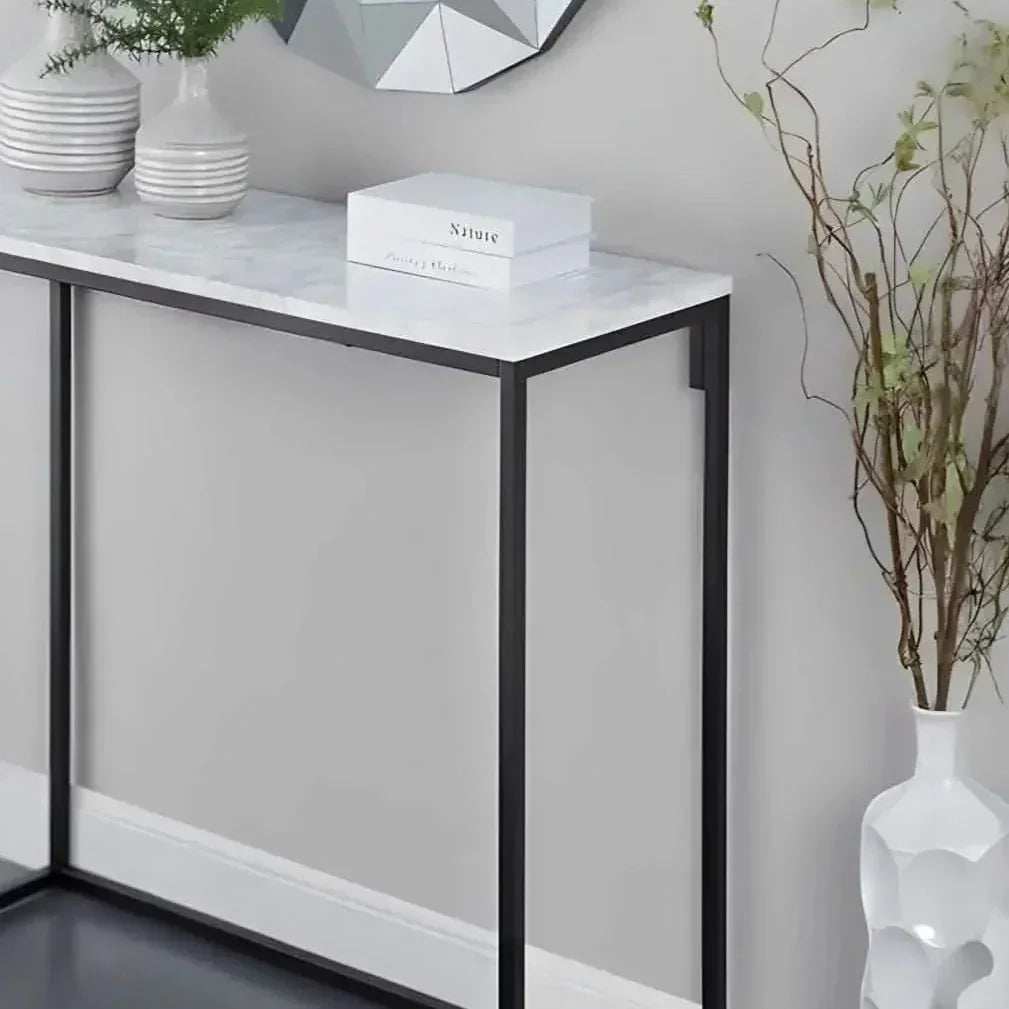 كونسول معدن بسطح رخام، 110*40*90 سم