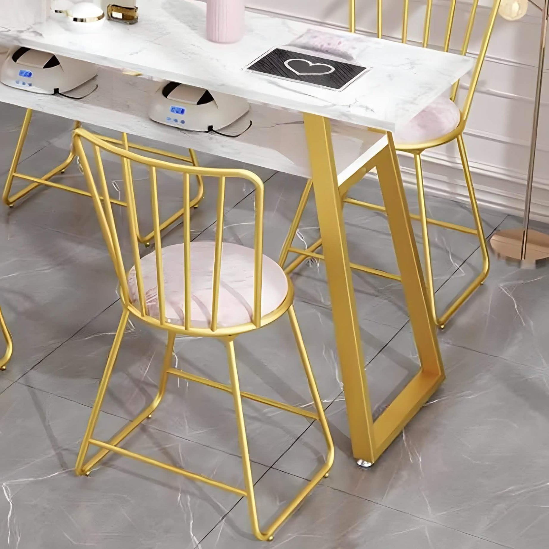 سفرة معدن و ام دي اف مع 4 كراسي - RON302 Royal Iron