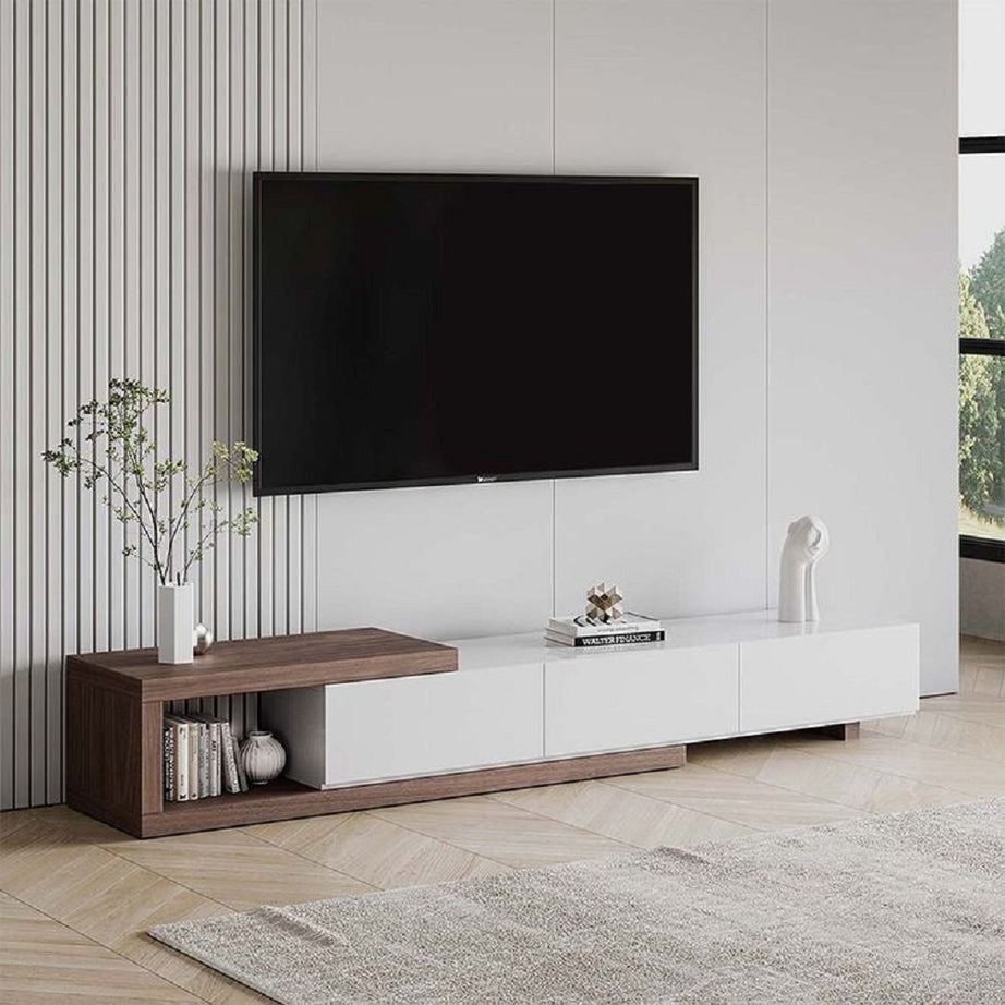 ترابيزة تليفزيون خشب ام دي اف، 200*35*38 سم