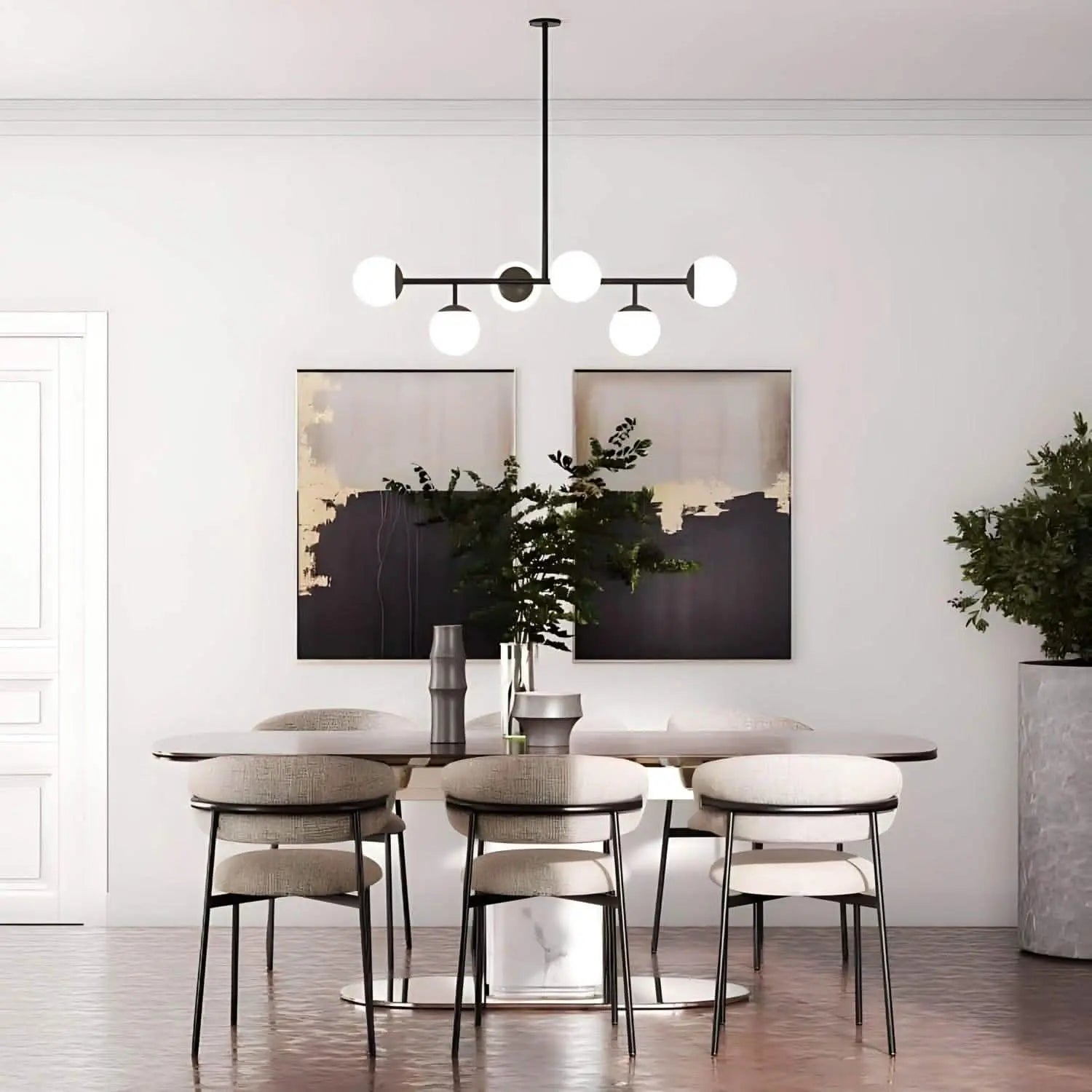 نجفة معدن و زجاج، 115*69 سم