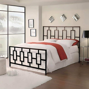 سرير معدن أسود 120*200*125 سم - RON266 Royal Iron
