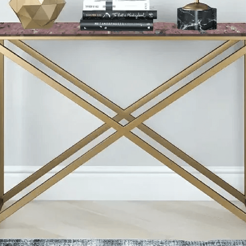 كونسول معدن بسطح جرانيت، 120*35*90 سم