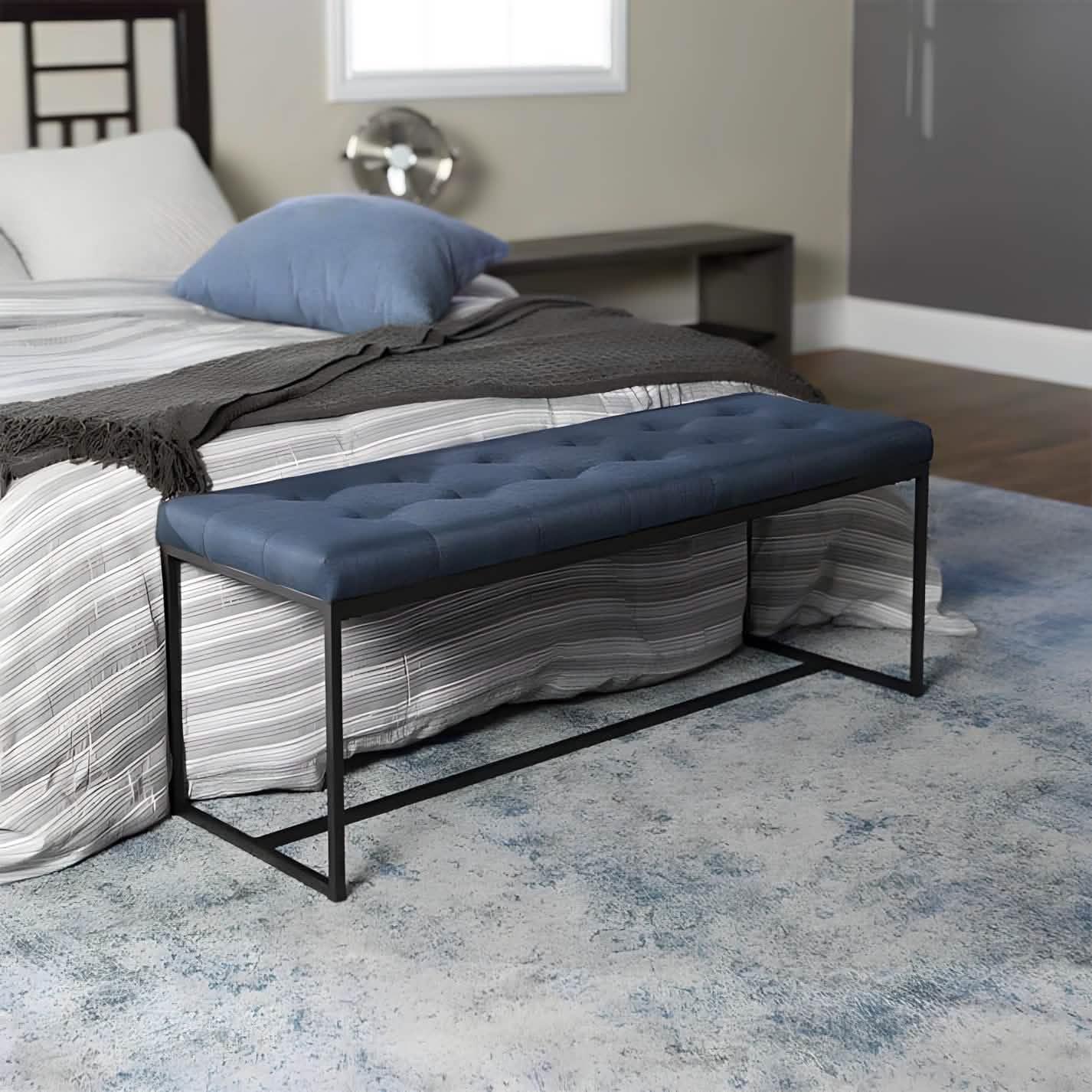 بانكيت معدن أسود 120*40*50 سم - RON107 Royal Iron