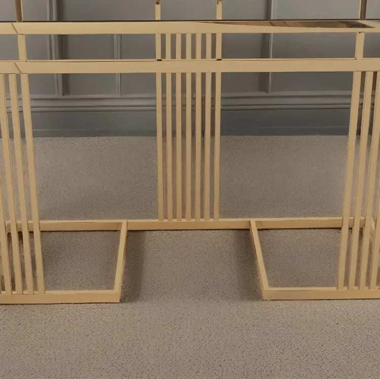 كونسول ستيل بسطح زجاج، 120*40*90 سم