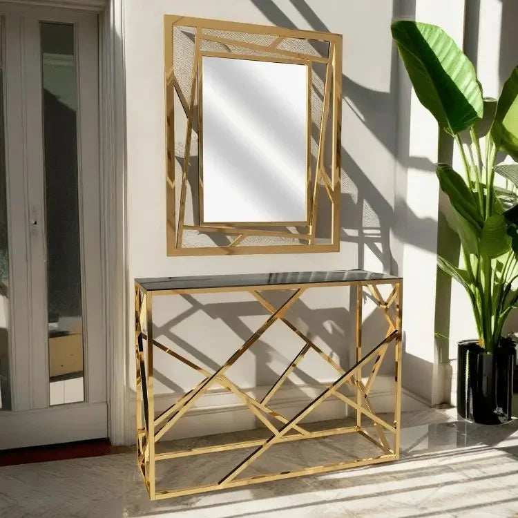 كونسول ستيل بمرايا، 40*120*90 سم