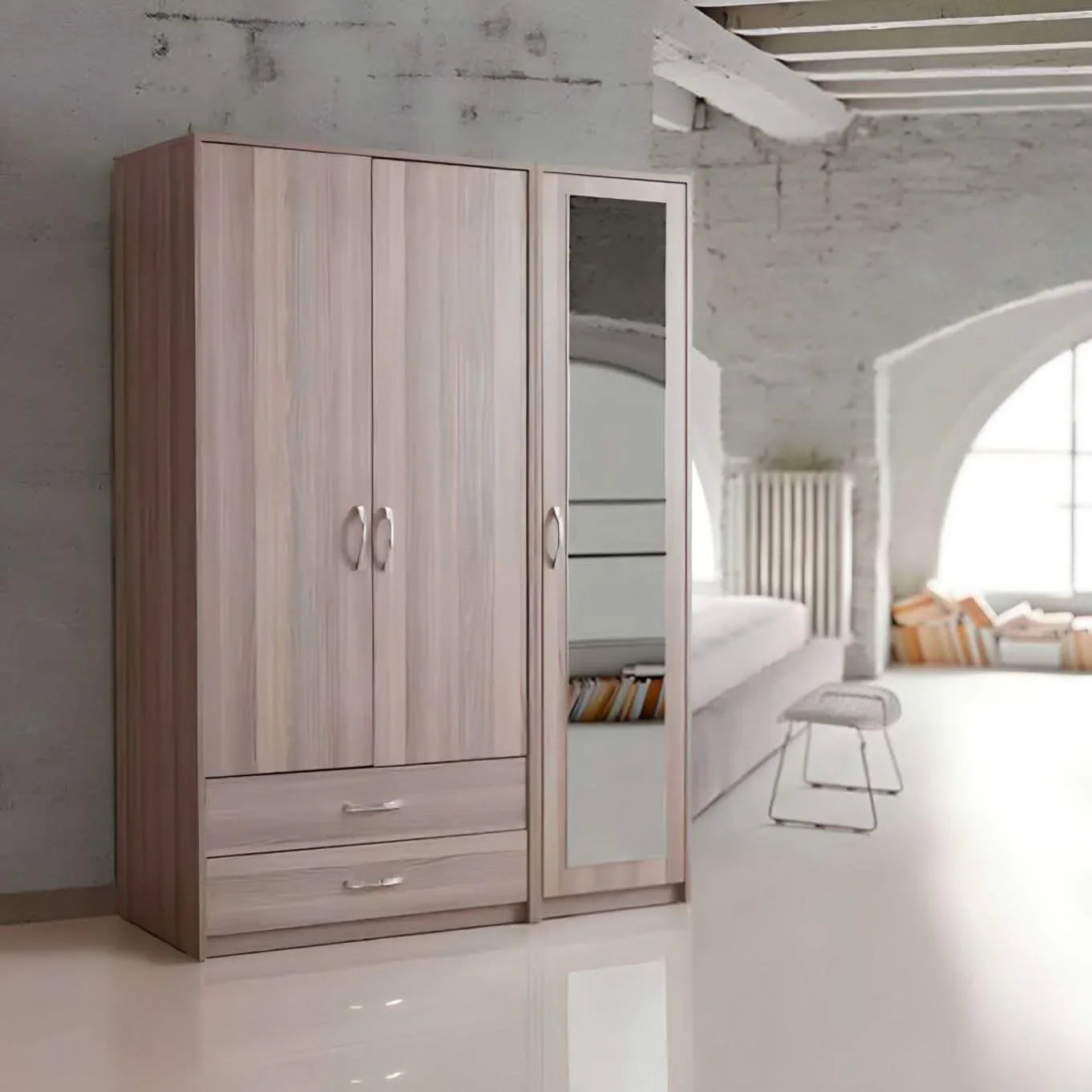 دولاب خشب ام دي اف، 120*50*200 سم