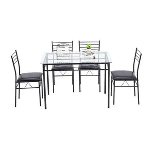 سفرة معدن و زجاج مع 4 كراسي - RON287 Royal Iron