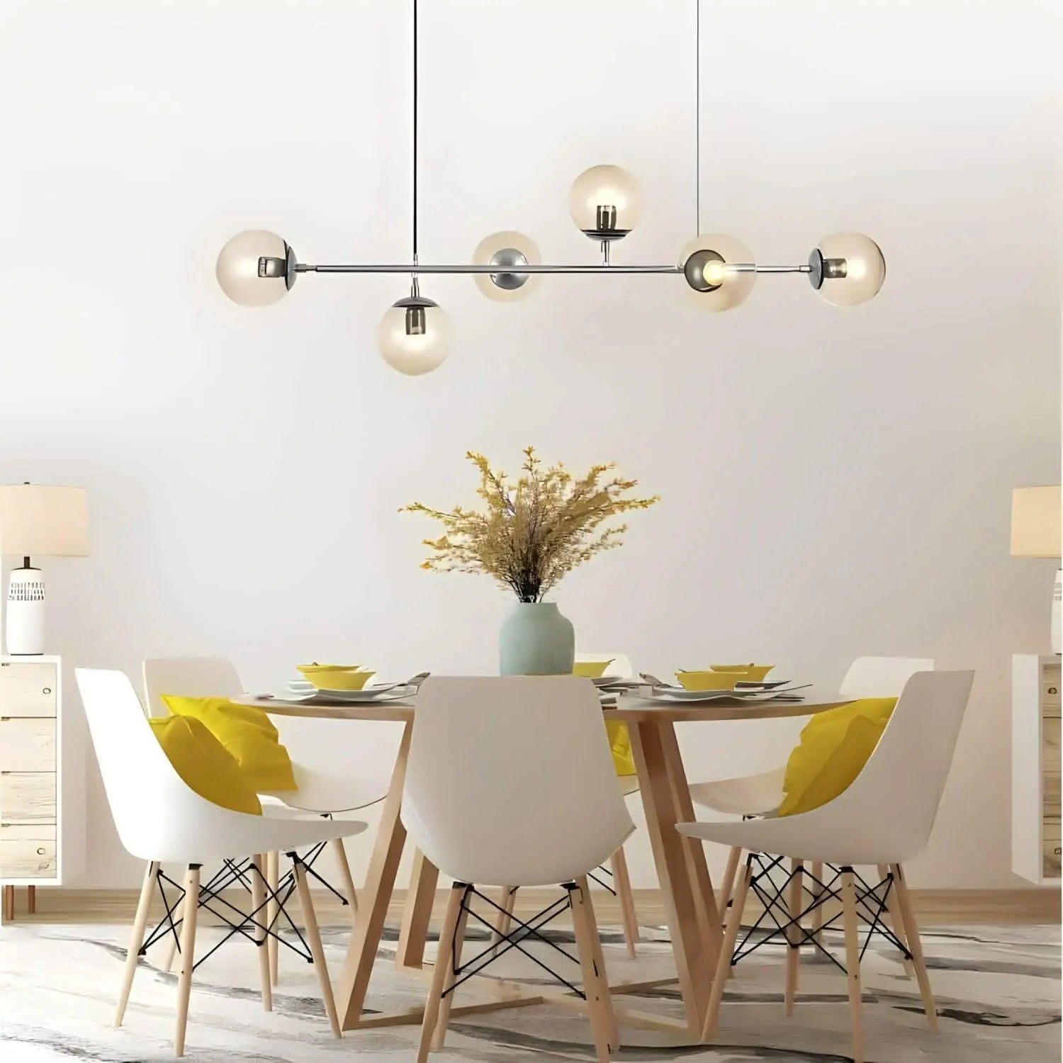 نجفة ستيل و زجاج، 120*150 سم