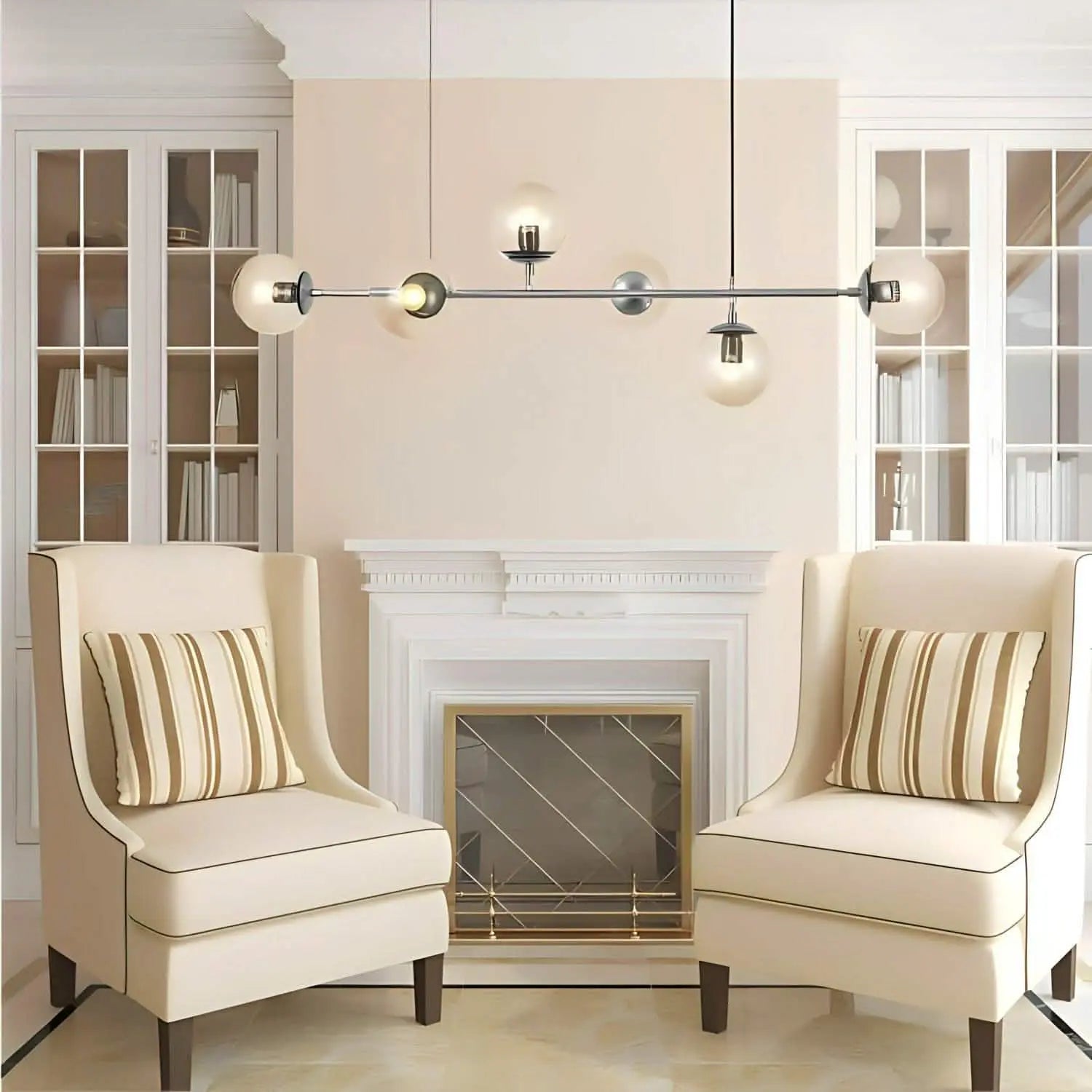 نجفة ستيل و زجاج، 120*150 سم